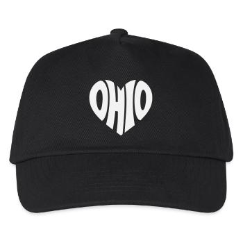 Ohio Herz Logo - Kinder Basecap - Schwarz - Vorne
