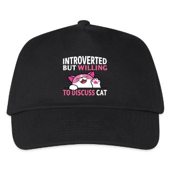 Introverted cat discussion - Kinder Basecap - Schwarz - Vorne