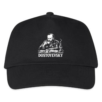 Dostoyevsky drinking Coffee Portrait - Kids’ Baseball Cap - black - Front
