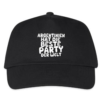 Feiern Argentinien - Kinder Basecap - Schwarz - Vorne