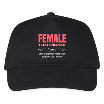 Assistance technique Définition de la femme Administration informatique Ordinateur - Casquette de baseball Enfant - noir - Devant