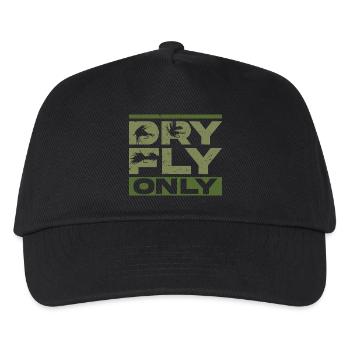 Fly Fishing Fly Angler Dry Fly Only - Kids’ Baseball Cap - black - Front