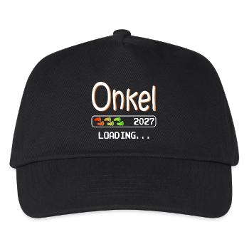 Werdender Onkel 2027 loading ich werde Onkel - Kinder Basecap - Schwarz - Vorne