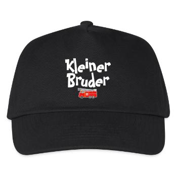 Kleiner Bruder Feuerwehrheld - Kinder Basecap - Schwarz - Vorne