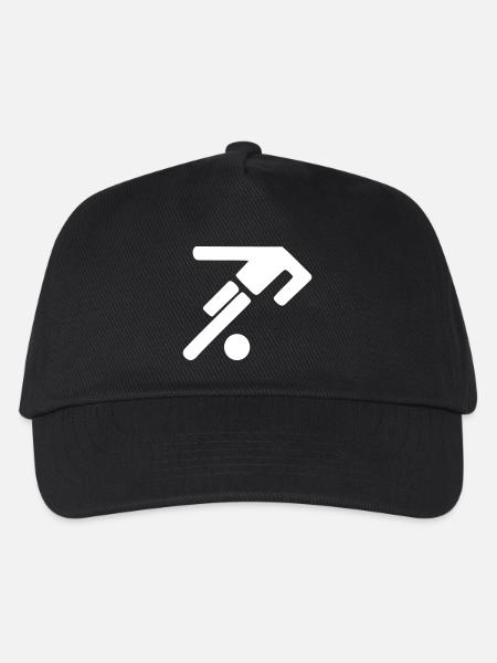 Fußball Logo ohne Kopf - Kinder Basecap - Schwarz