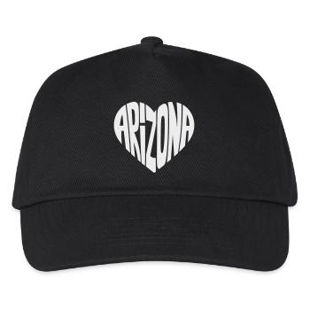 Arizona Herz Typo - Kinder Basecap - Schwarz - Vorne