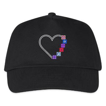 Quilting Passion | Cœurs et Blocs de Patchwork - Casquette de baseball Enfant - noir - Devant