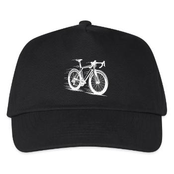 Aero Racer – Speed Line Road Rennrad Bike - Kids’ Baseball Cap - black - Front