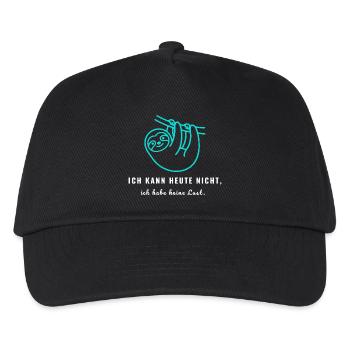 Ich kann heute nicht ich habe keine Lust - Introve - Kinder Basecap - Schwarz - Vorne