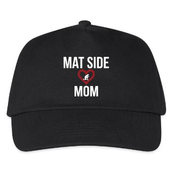 Mat Side Mom Herz Design - Kinder Basecap - Schwarz - Vorne