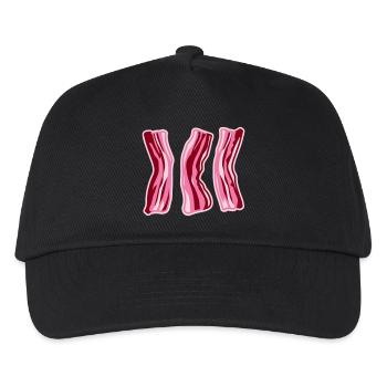 Bacon Bacon Food Funny Meat Foodie - Kids’ Baseball Cap - black - Front