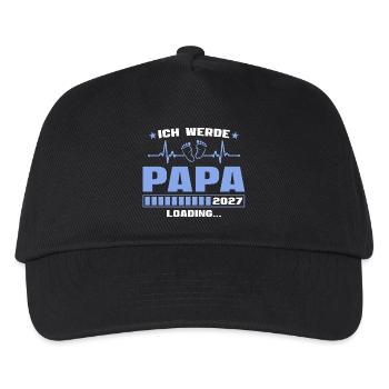 Ich werde Papa 2027 – Werdender Vater - Kinder Basecap - Schwarz - Vorne
