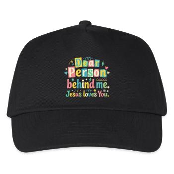 Jesus loves you positive message - Kids’ Baseball Cap - black - Front
