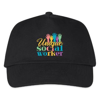 Social Worker Quote Unique Social Work - Kinder Basecap - Schwarz - Vorne
