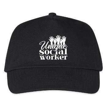 Social Worker Quote Unique Social Work - Kinder Basecap - Schwarz - Vorne