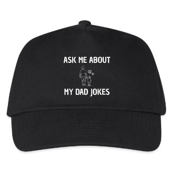 Ask me for daddy jokes - Kids’ Baseball Cap - black - Front