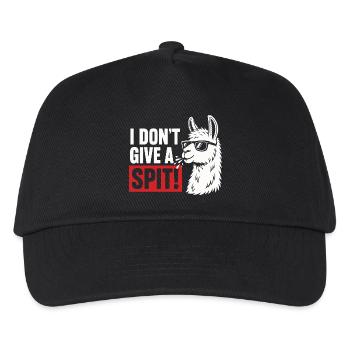 I Don't Give A Spit Lama Saying Shirt - Kids’ Baseball Cap - black - Front