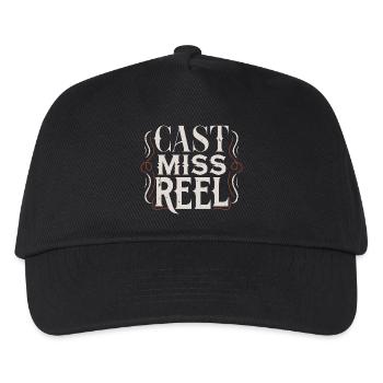 Cast Miss Reel - Kids’ Baseball Cap - black - Front