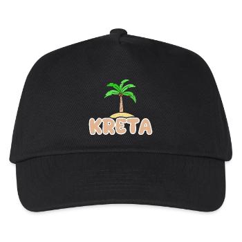 Kreta als Urlaub - Kinder Basecap - Schwarz - Vorne