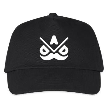Geometric Moustache Emblem - Kids’ Baseball Cap - black - Front