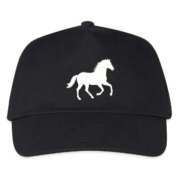 Silhouette of a wild horse - Kids’ Baseball Cap - black - Front