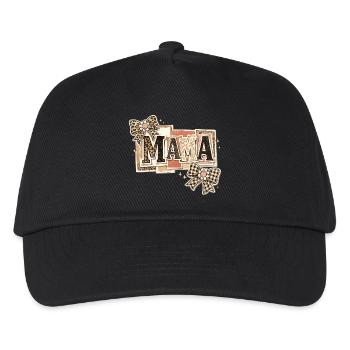 Mama Leopard und Bögen | Muttertagsgeschenk - Kinder Basecap - Schwarz - Vorne