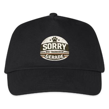 Sorry wir Trainieren gerade  - Kinder Basecap - Schwarz - Vorne