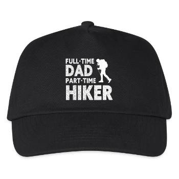 Vollzeit-Vater, Teilzeit-Wanderer – Geschenk für den Vater - Kinder Basecap - Schwarz - Vorne
