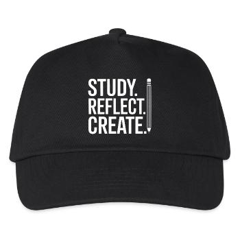 Study Reflect Create Poster - Kids’ Baseball Cap - black - Front