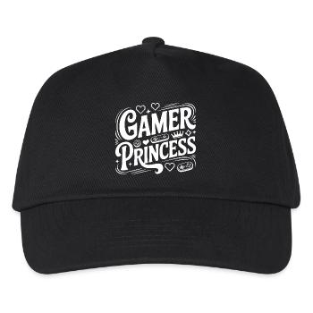 Gamer-Prinzessin - Kinder Basecap - Schwarz - Vorne