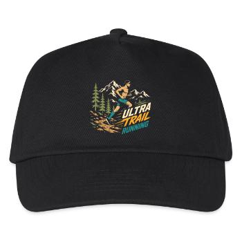 Ultra-Trailrunning - Kinder Basecap - Schwarz - Vorne