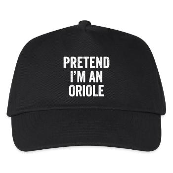Pretend I'm an oriole - Kids’ Baseball Cap - black - Front