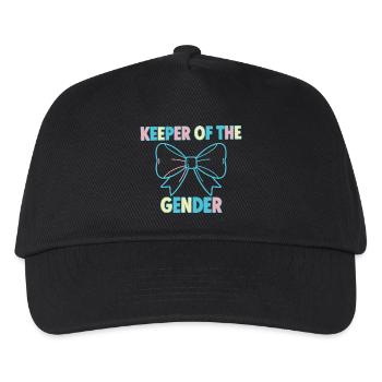 Gender Reveal Bewahrer der Gender Baby Shower - Kinder Basecap - Schwarz - Vorne