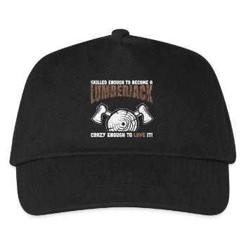 Witziger Holzfäller und Holzfäller - Kinder Basecap - Schwarz - Vorne
