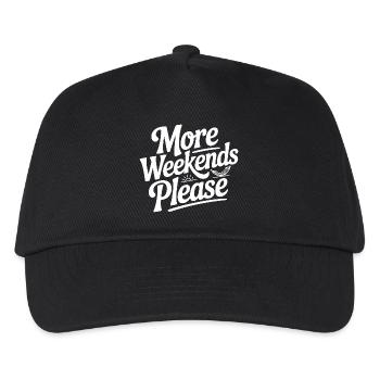 Plus de week-ends, s’il vous plaît - Casquette de baseball Enfant - noir - Devant