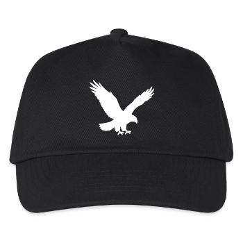 Adler Silhouette - Kinder Basecap - Schwarz - Vorne