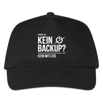 Kein Backup? Kein Mitleid - Kinder Basecap - Schwarz - Vorne