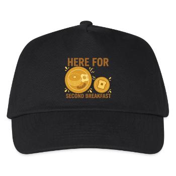 Breakfast Funny Brunch Here For Second Breakfast - Kids’ Baseball Cap - black - Front