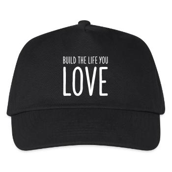 Build the Life You Love – Motivierendes Te - Kinder Basecap - Schwarz - Vorne