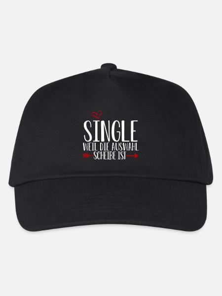 Single Humor mit Herz und Pfeil - Kinder Basecap - Schwarz