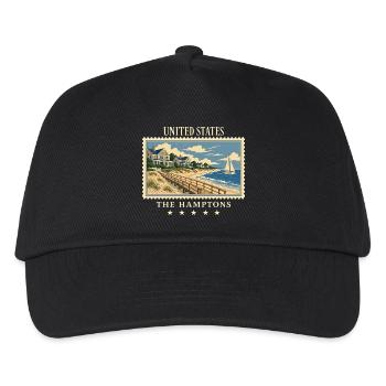 USA La marque de voyage vintage des Hamptons - Casquette de baseball Enfant - noir - Devant