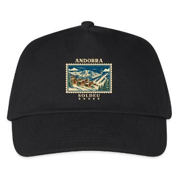 Andorra Soldeu Vintage Reisemarke - Kinder Basecap - Schwarz - Vorne