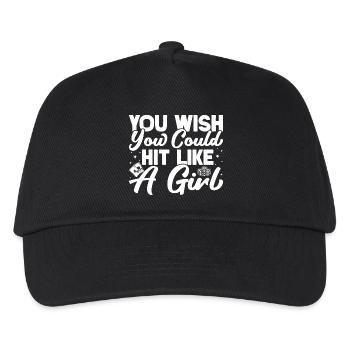 Joueur de casino que vous aimeriez pouvoir frapper comme une fille - Casquette de baseball Enfant - noir - Devant