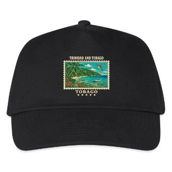 Trinidad und Tobago Tobago Vintage Reisemarke - Kinder Basecap - Schwarz - Vorne