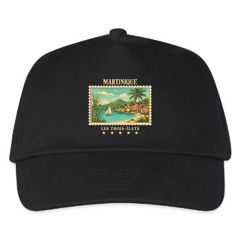 Martinique Les Trois-Îlets Vintage Reisemarke - Kinder Basecap - Schwarz - Vorne