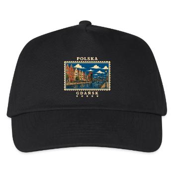 Polen Gdańsk Vintage Reisemarke - Kinder Basecap - Schwarz - Vorne