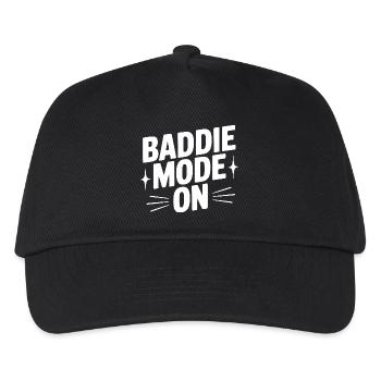 Baddie Mode On - Kids’ Baseball Cap - black - Front