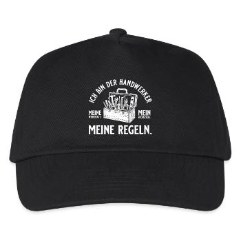 Handwerker Meine Werkstatt Mein Werkzeug - Kinder Basecap - Schwarz - Vorne