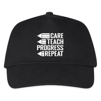 Preschool Teacher Care Teach Repeat Daycare - Kinder Basecap - Schwarz - Vorne