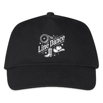 Line Dance Western Motiv - Kinder Basecap - Schwarz - Vorne